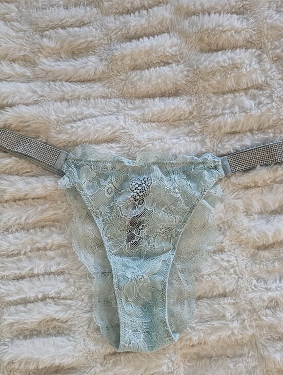 Victoria's Secret Other - Victoria's Secret Bling Strap Light Mint Lace Brazilian